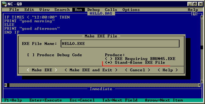 Two possible formats of .EXE file
